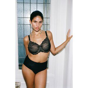 🆕CHANTELLE Rive Gauche Full Coverage Underwire Bra 38D Black #3281